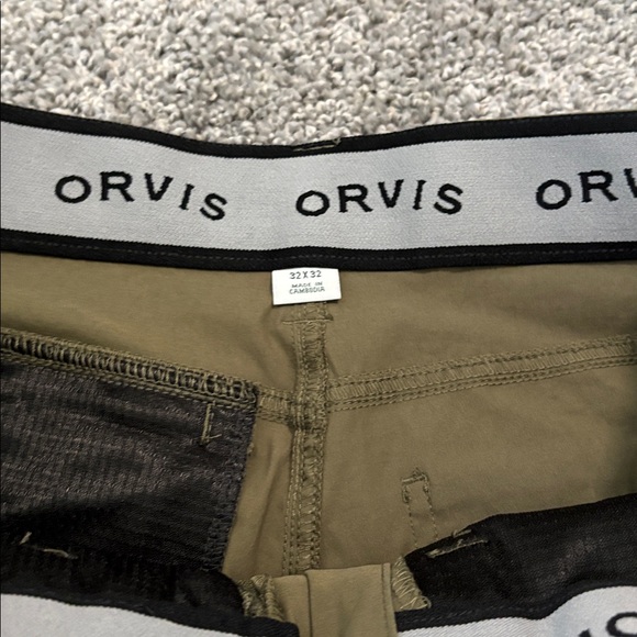 Men's Orvis Olive Green Pants - Picture 2 of 3